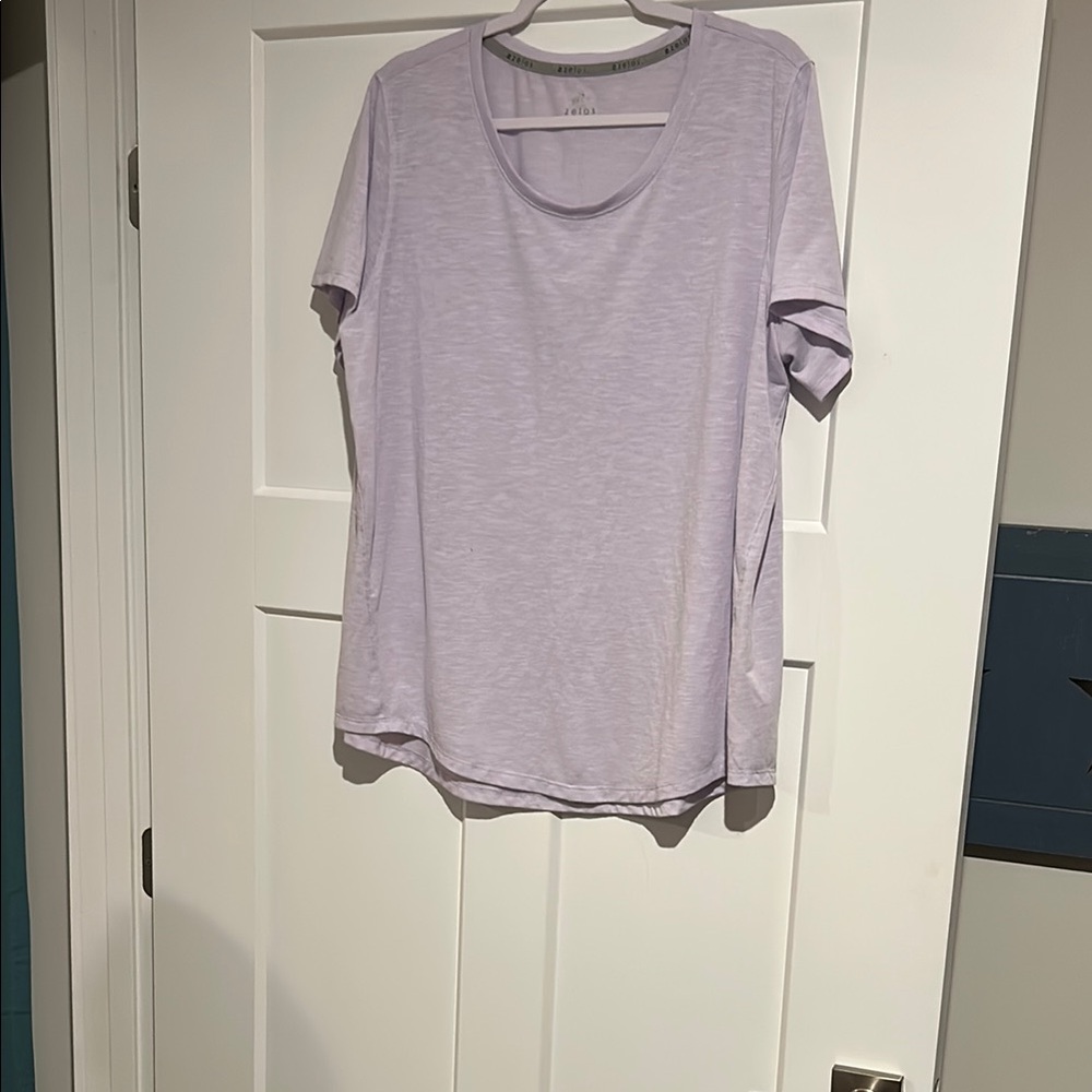 ZELOS Women's Short Sleeve Tee - Light Purple
